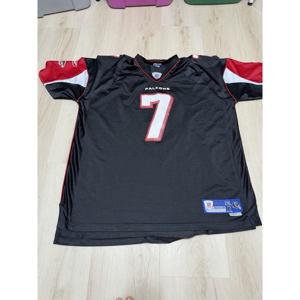 Reebok Atlanta Falcons Men's 2XL Mike Vick #7 Football Jersey NFL Mesh Black